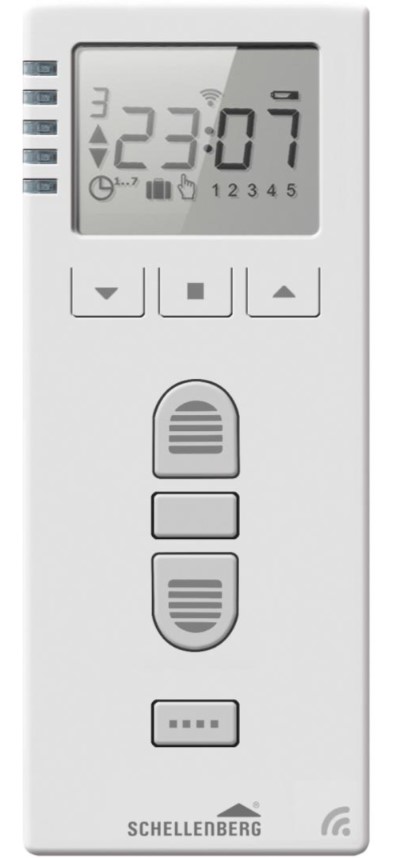 Rádiový časovač Smart Home Schellenberg Premium / rolety / venkovní žaluzie / plast / bílá Varianta: ivi0
