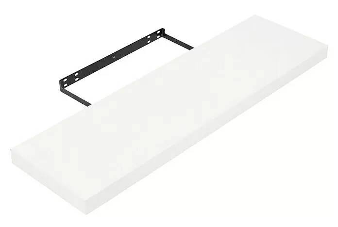 German Nástěnná police / 23,5 x 80 cm / nosnost 12 kg / bílá Varianta: ivi1