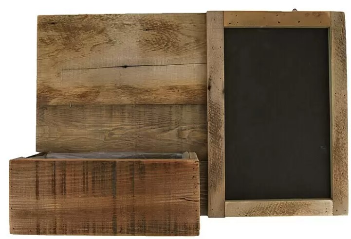 German Dřevěná tabule s bedýnkou / 58 x 14 x 38 cm / přírodní Varianta: ivi1