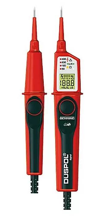 Digitální zkoušečka napětí  Benning Duspol / 1 - 1 000 Hz / IP65 / vysokotlaký PE / 1,5 V / 550 mA / červená/černá Varianta: ivi2
