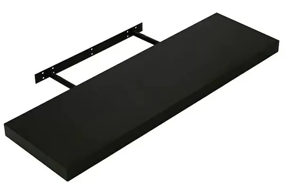 German Nástěnná police XL4 / 23,5 x 60 x 3,8 cm / MDF / černá Varianta: ivi1