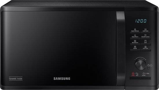Mikrovlnná trouba Samsung MG23B3515AK/EN / O otočného talíře 28,8 cm / 23 l / 1250 W / 6 úrovní výkonu / černá Varianta: ivi4