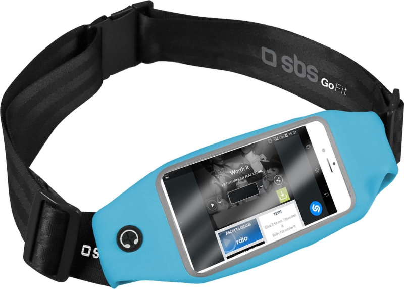 Univerzální ledvinka pro smartphony SBS / do 5'' / zapínání na zip / černá/modrá Varianta: ivi1