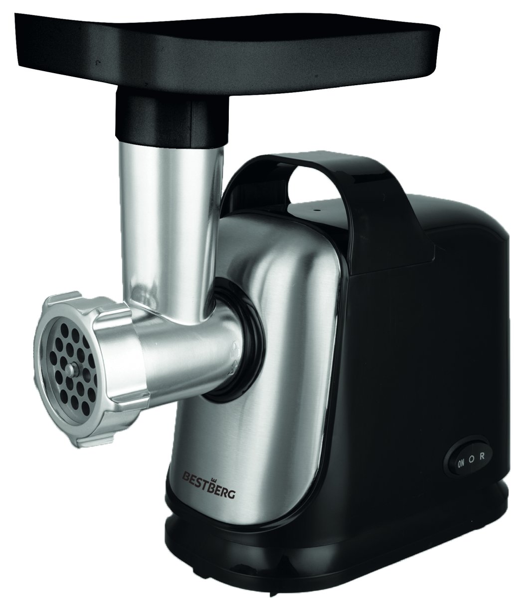 Elektrický mlýnek na maso BestBerg BBM-2000 / 2000 W / černá/stříbrná Varianta: ivi1