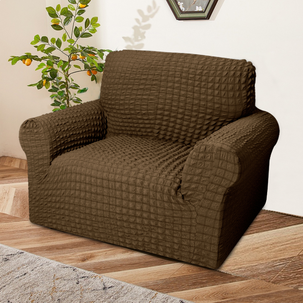 Bielastický potah na křeslo BestBerg / světle hnědá Varianta: ivi1