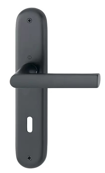 Sada dveřního kování Hoppe Hamburg F9714M / 35-45 mm / hliník/ černá Varianta: ivi1