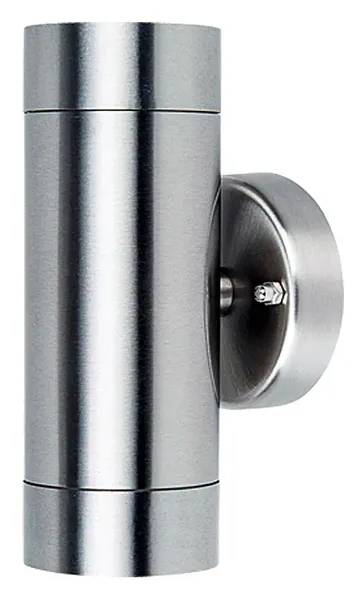 German Nástěnné venkovní LED svítidlo / 2 x 3,2 W / GU10 / IP44 / nerezová ocel / stříbrná Varianta: ivi0