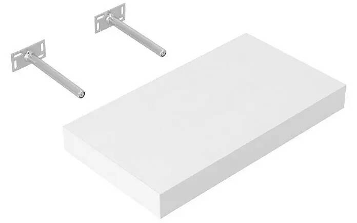 Nástěnná police Dolle Big Boy / 44,5 x 30 x 5 cm / nosnost 30 kg / skryté držáky / bílá Varianta: ivi1