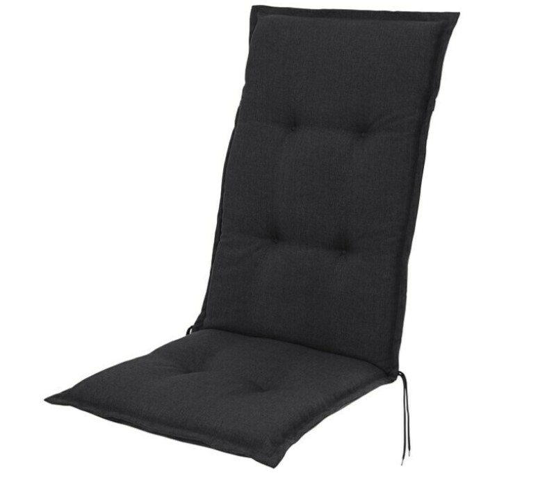 German Podsedák / s vysokým opěradlem / polyester / bodové prošívání / 120 x 50 x 6 cm / antracit Varianta: ivi3