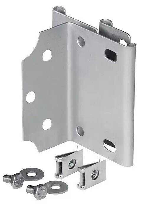 Nástěnný a sloupkový držák Bellissa / 4,5 x 9,2 cm / vhodné pro gabiony / ocel / pozinkováno / stříbrná Varianta: ivi0