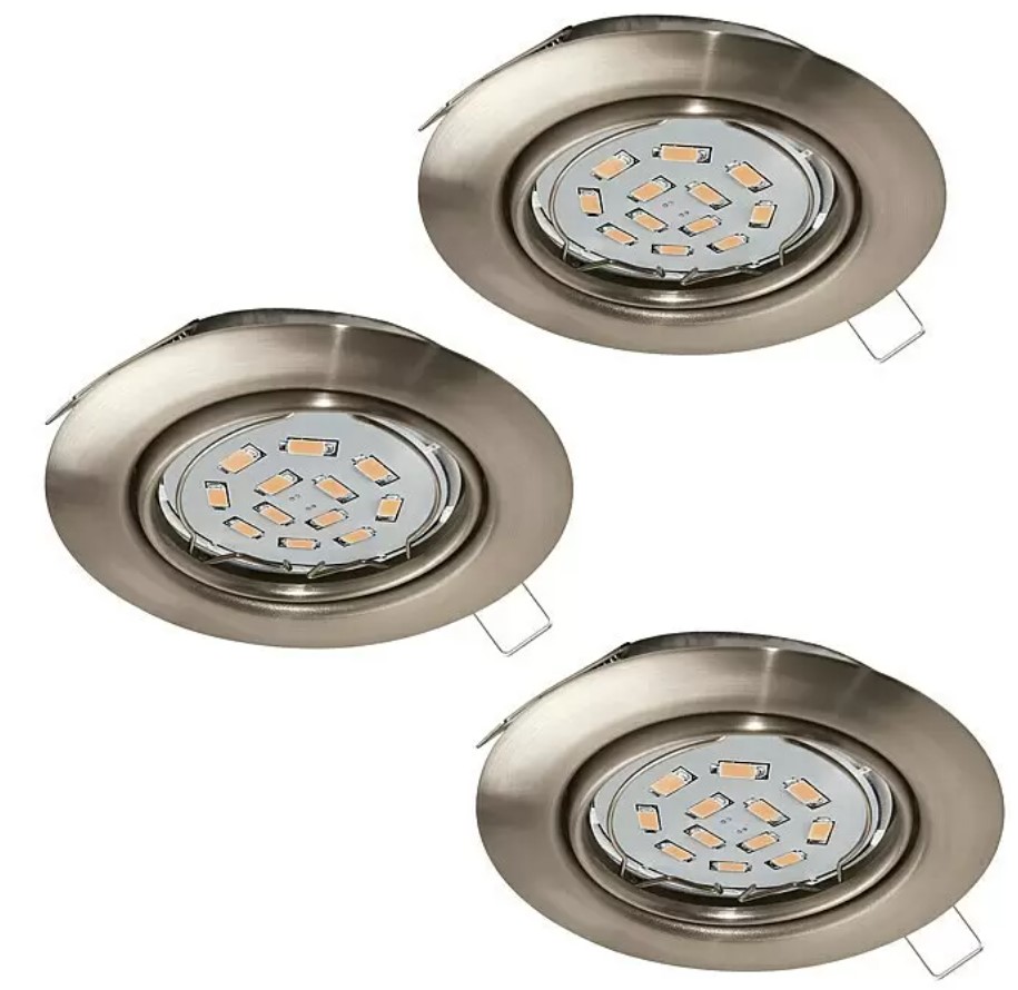 Vestavné LED svítidlo Eglo Peneto 94408 / 3 ks / 3 x 5 W / teplá bílá / nerez Varianta: ivi0