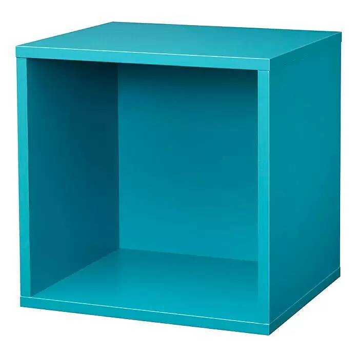 Univerzální police Dolle Click ve tvaru kostky / 37,5 x 37,5 x 32,6 cm / dřevotříska / tyrkysová Varianta: ivi0