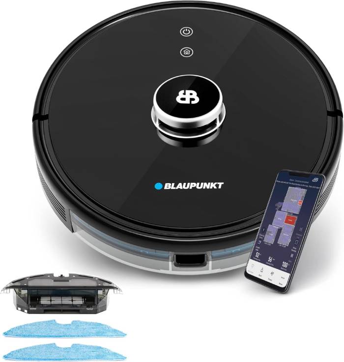 Robotický vysavač Blaupunkt Bluebot XTREME (BPK-VCBB1XTE) / funkce mopování / 0,6 l / výdrž až 230 min. / černá Varianta: ivi1