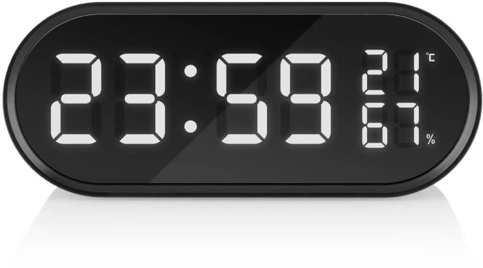 Digitální budík Hyundai AC 331 B / teploměr / USB / černá Varianta: ivi0