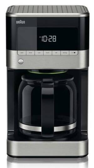 Kávovar na překapávanou kávu Braun PurAroma 7 KF7120BK / skleněná konvice / 1000 W / časovač / LCD displej / 1,5 l / 12 šálků / nerez/černá Varianta:…