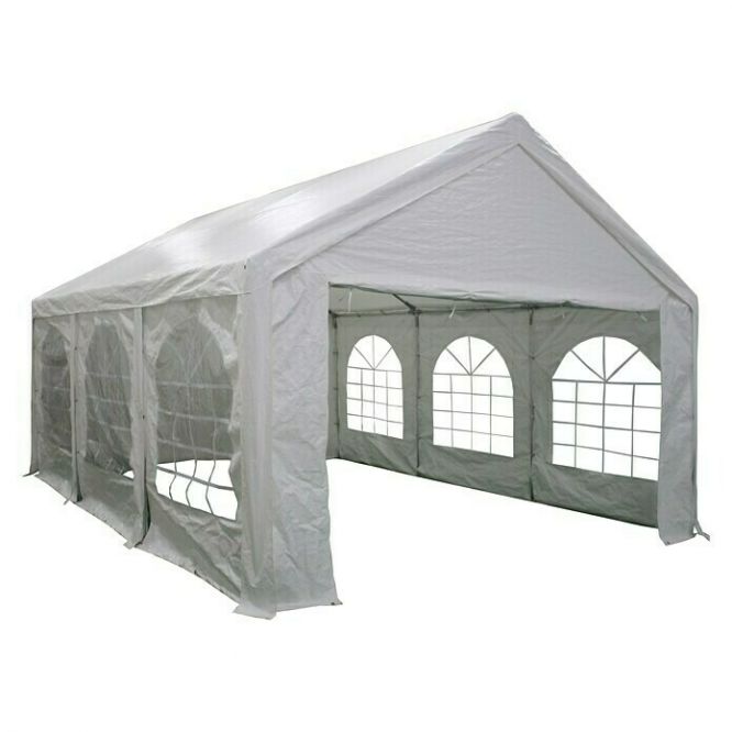 German Zahradní stan 4 x 6 m / sedlová střecha / polyethylen / 140 g/m2 / bílá Varianta: ivi3