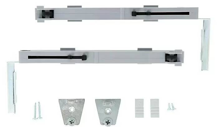 German Měkké zavírání dveří Optimum / 2 ks / plast, kov / šedá Varianta: ivi1