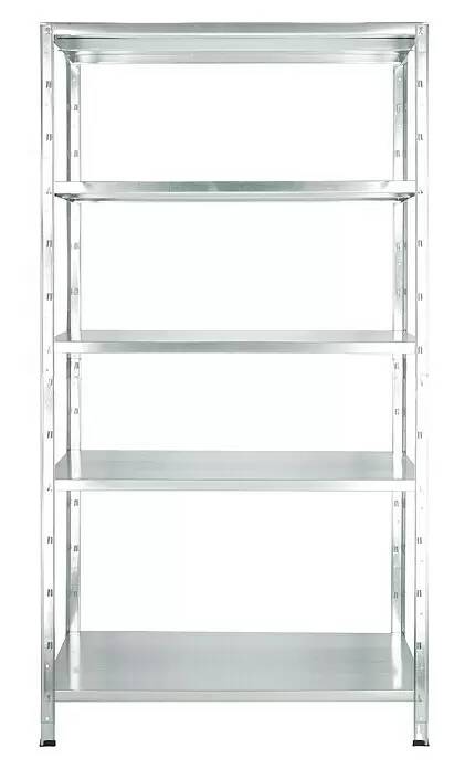 German Kovový regál / 45 x 100 x 188 cm / nosnost 65 kg/police / počet polic 5 / stříbrná Varianta: ivi2