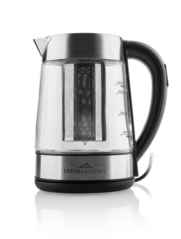 Rychlovarná konvice ETA Crystela Esence 8153 90000 / 2200 W / 1,7 l / černá / sklo Varianta: ivi4