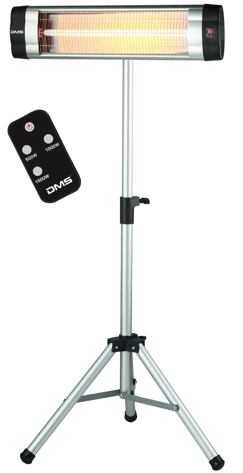 DMS Germany IHS-2.1 infračervený ohřívač 2v1 se stojanem / s LED displayem / časovačem / dálkovým ovladačem / 2500 W Varianta: ivi0