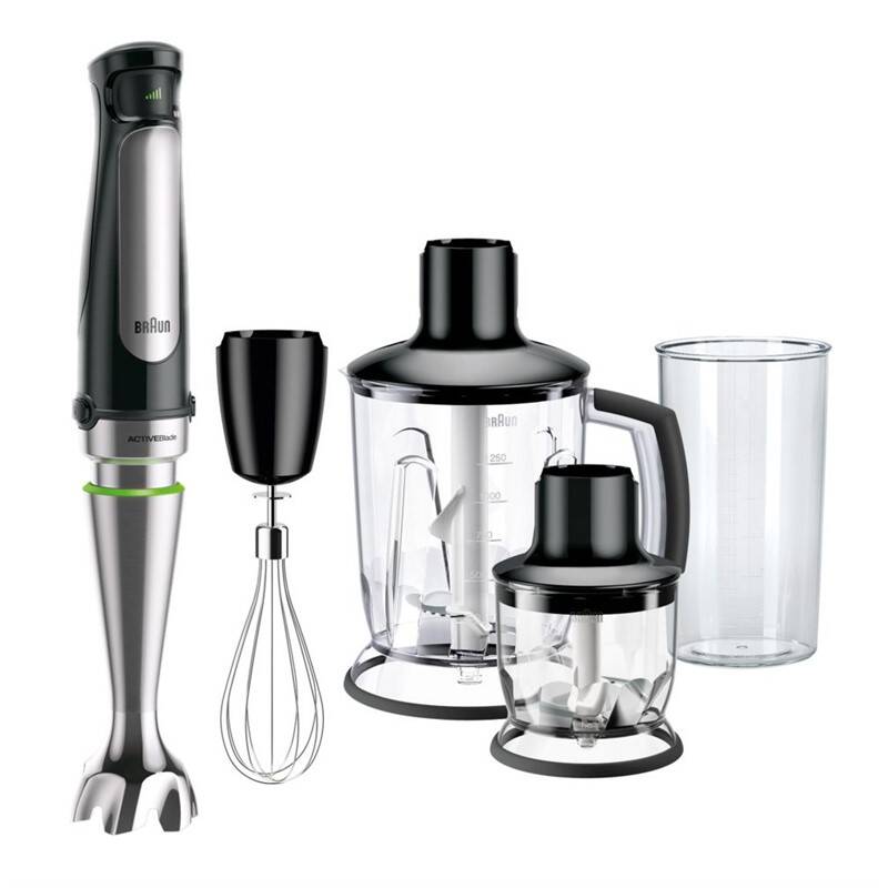 Ponorný mixér Braun Multiquick 7 MQ7045X / 1000 W / plynulá regulace / 1,25 l / 0,6 l / černá/nerez Varianta: ivi1