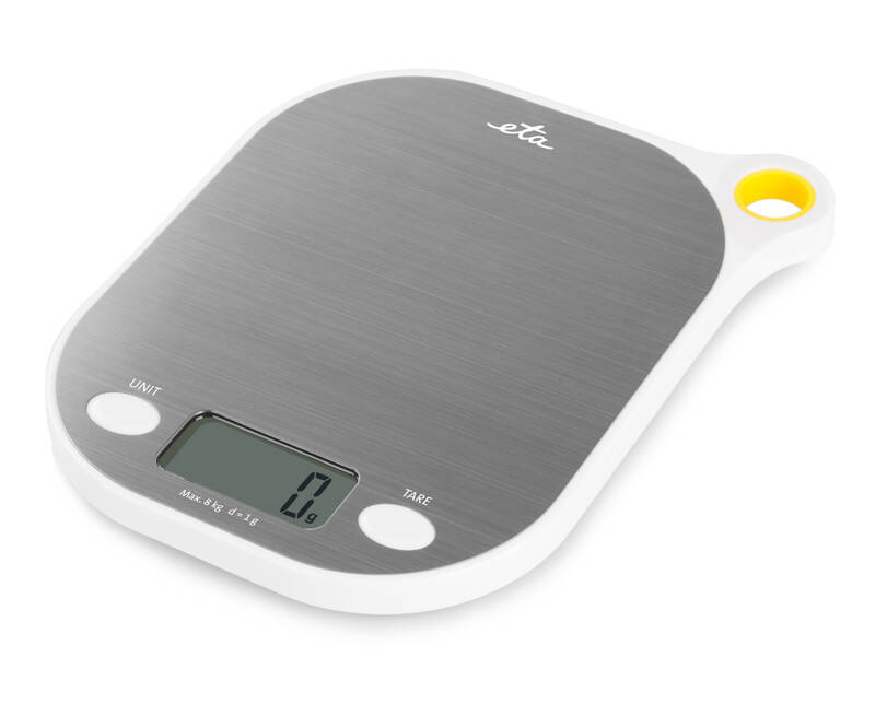 Kuchyňská digitální váha ETA Grami 3777 90000 / nosnost 8 kg / TARE / přesnost 1 g / LCD displej / nerez / bílá Varianta: ivi1