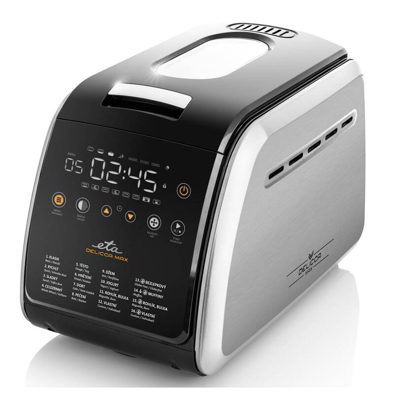 Domácí pekárna ETA Delicca II Max 7149 90040 / nerez / černá Varianta: ivi1