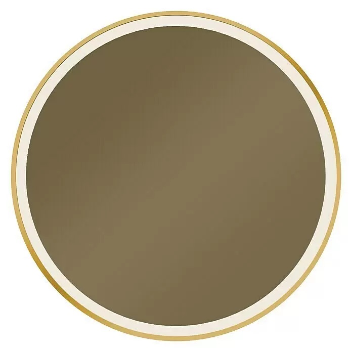 DSK Design Kulaté zrcadlo s LED osvětlením DSK Desire / O 55 cm / 15 W / hliník / bronz Varianta: ivi2