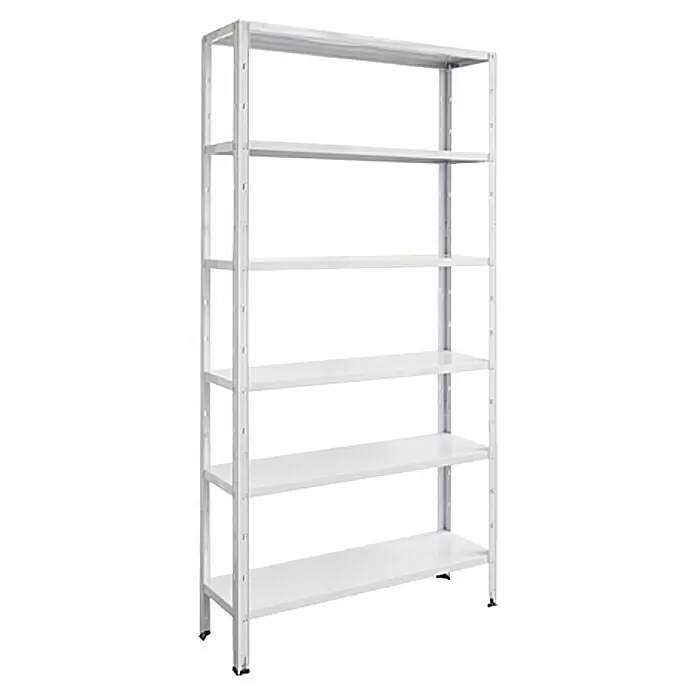 German Kovový regál Office 100 / 209 x 100 x 30 cm / nosnost 60 kg/police / 6 polic / bílá Varianta: ivi4