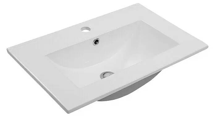 Vestavné keramické umyvadlo Astor Spek / 81,5 x 47 cm / s přepadem / s otvorem pro baterii / bílá Varianta: ivi2