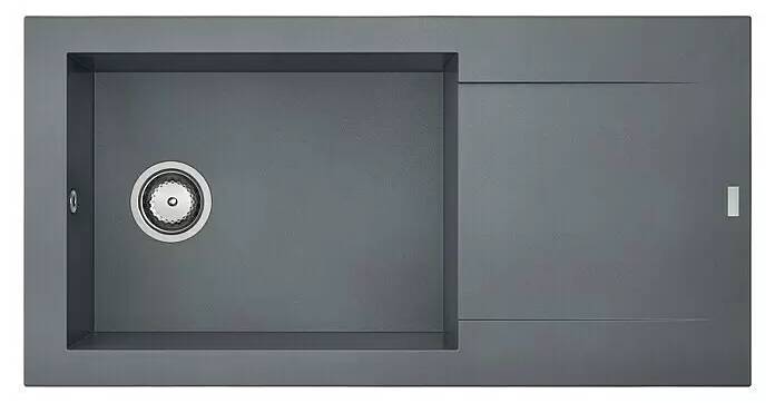 Vestavný granitový dřez CAREA Dukkah s odkapávačem / 98 x 50 cm / šedá Varianta: ivi1