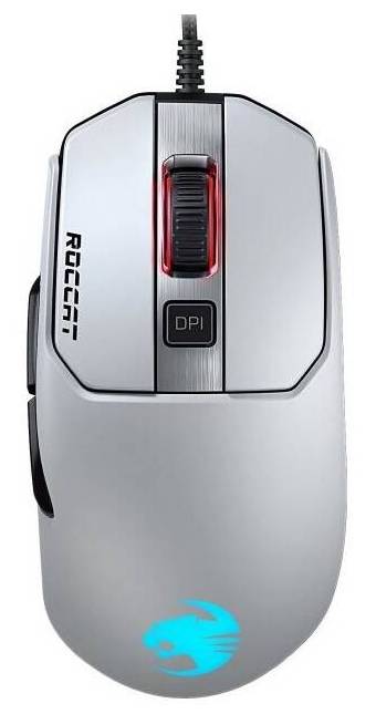 Herní myš Roccat Kain 122 AIMO RGB (ROC-11-612-WE) / pro praváky / 6 tlačítek / USB 2.0 / 16000 DPI / bílá Varianta: ivi1