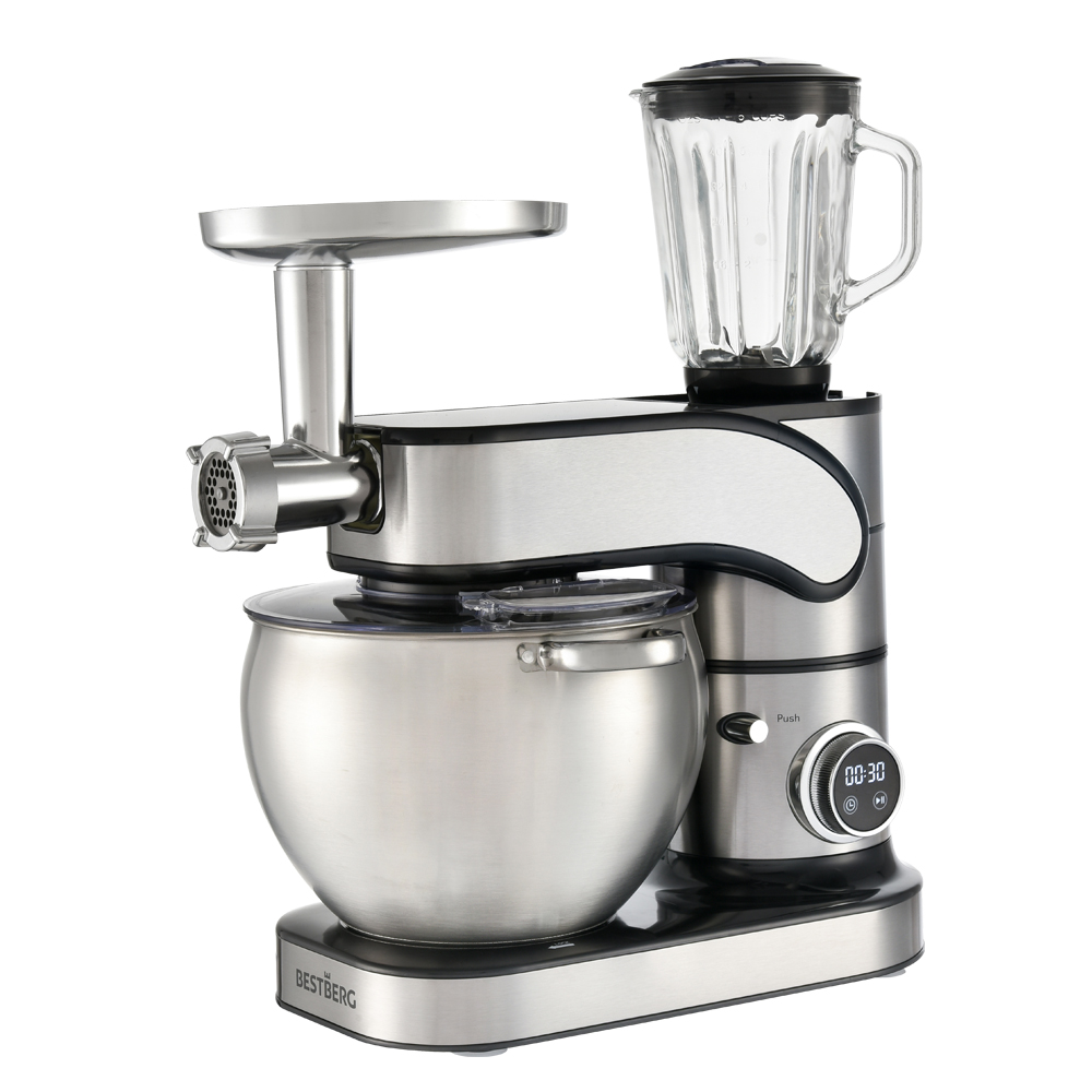 Celokovový kuchyňský robot BestBerg BBR-20S / 2500 W / 10 l / 12 rychlostí Varianta: ivi0