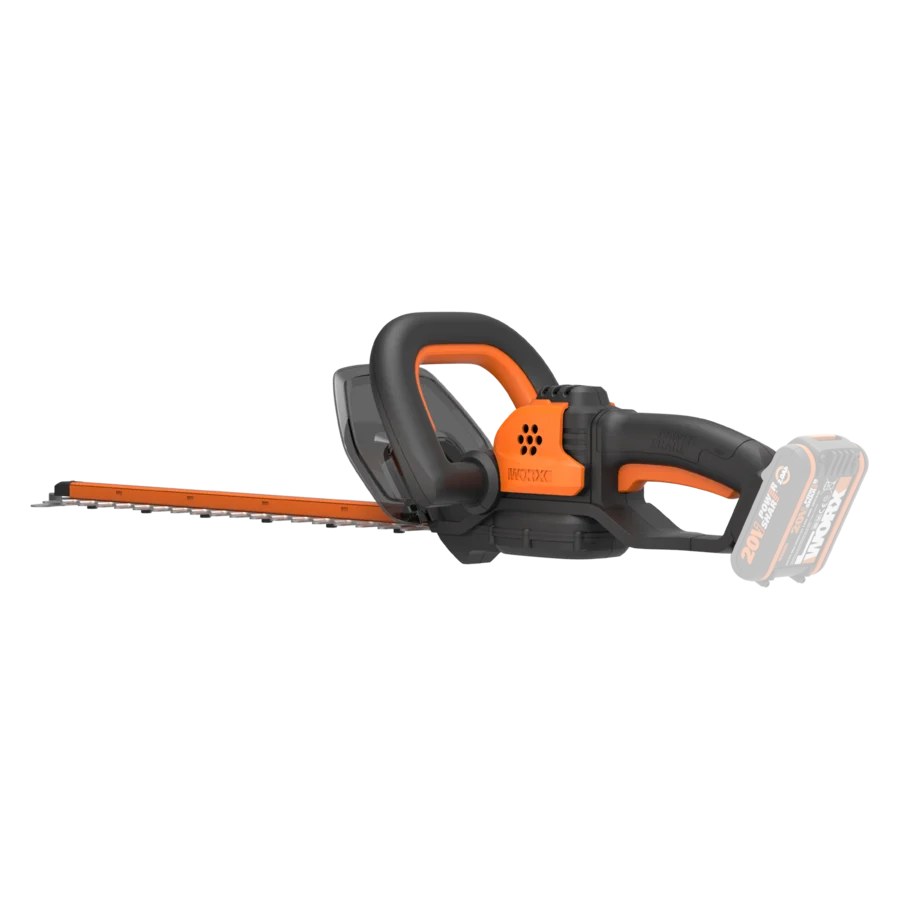 AKU nůžky na živý plot Worx PowerShare WG261E.9 / 2200 ot./min. / délka řezu 45 cm / oranžová / BEZ AKUMULÁTORU A NABÍJEČKY Varianta: ivi1