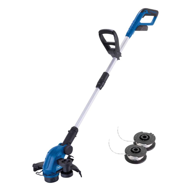 AKU vyžínač trávy Scheppach IXES 20V C-LT300-X / BEZ AKUMULÁTORU A NABÍJEČKY / 6500 ot./min. / šíře záběru 30 cm / modrá/černá Varianta: ivi1