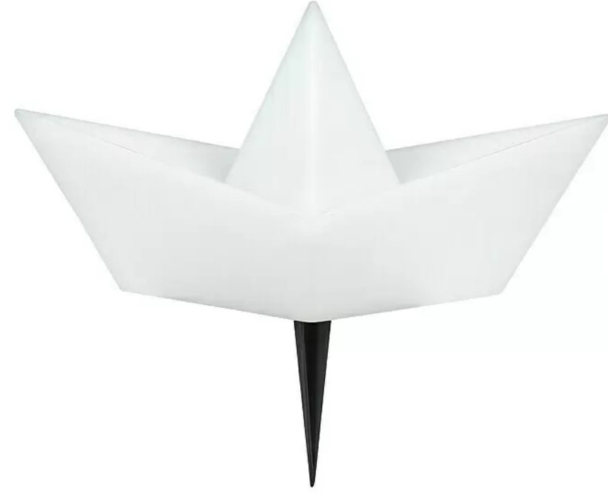 Bauhaus Solární LED lampa ve tvaru lodičky / 400 mAh / IP65 / RGBW / plast / 1 lm / bílá Varianta: ivi1