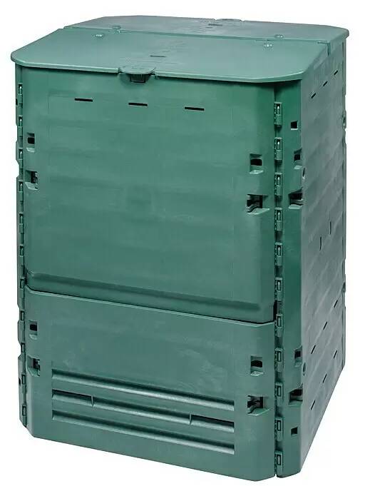 Zahradní kompostér Garantia Thermo King / 80 x 80 x 104 cm / 600 l / větrací štěrbiny / thermolen / zelená Varianta: ivi3