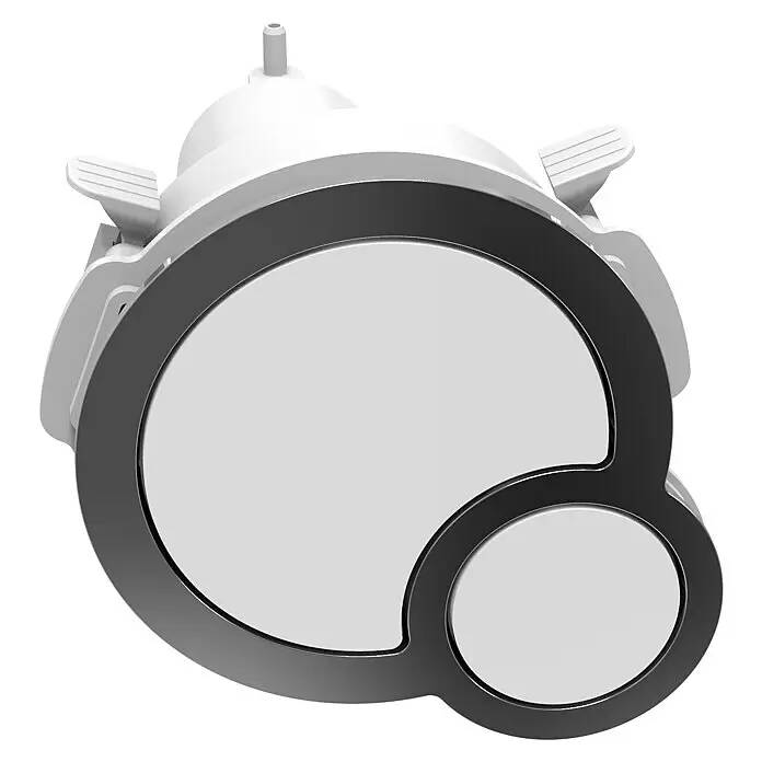 German Splachovací Wc TlačíTko Kulaté / 2-čInné / Plast / BíLá/šEdá Varianta: Ivi0-image