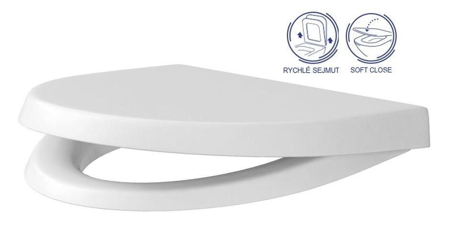 WC sedátko Cersanit Parva / měkké zavírání / duroplast / nerezová ocel / bílá Varianta: ivi1