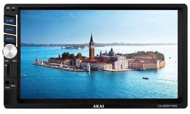 Autorádio Akai CA-2DIN7135S / 7 (17,8 cm) LCD displej / 200 W / černá Varianta: ivi1