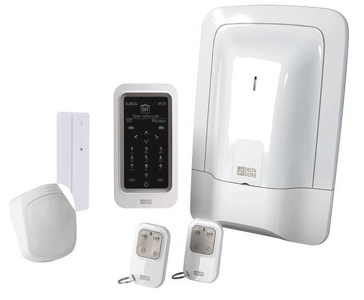 Sada 2 bezdrátových alarmů Delta Dore Tyxal+ Access / detektor pohybu / venkovní siréna / dosah až 300 m / bílá Varianta: ivi4