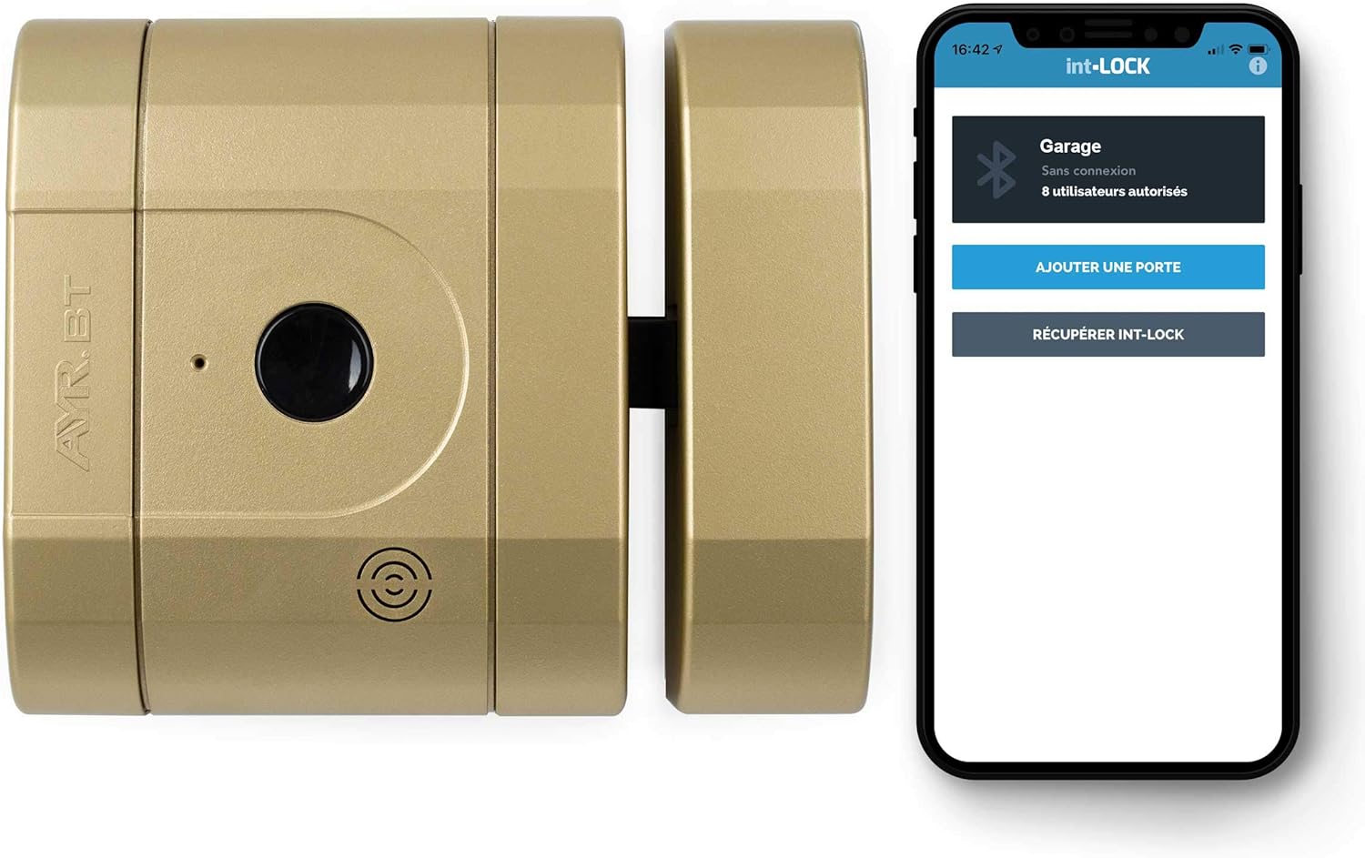 Elektronický zámek AYR Bluetooth int-LOCK / 2 dálkové ovladače + APP pro smartphone / matná mosaz Varianta: ivi1