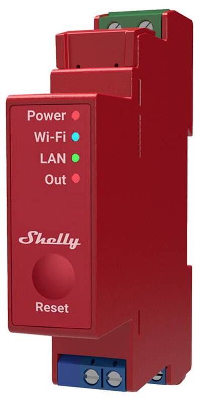 Relé Shelly Pro 1PM / Wi-Fi / dosah až 50 m / 110 - 240 V / 16 A / červená Varianta: ivi1