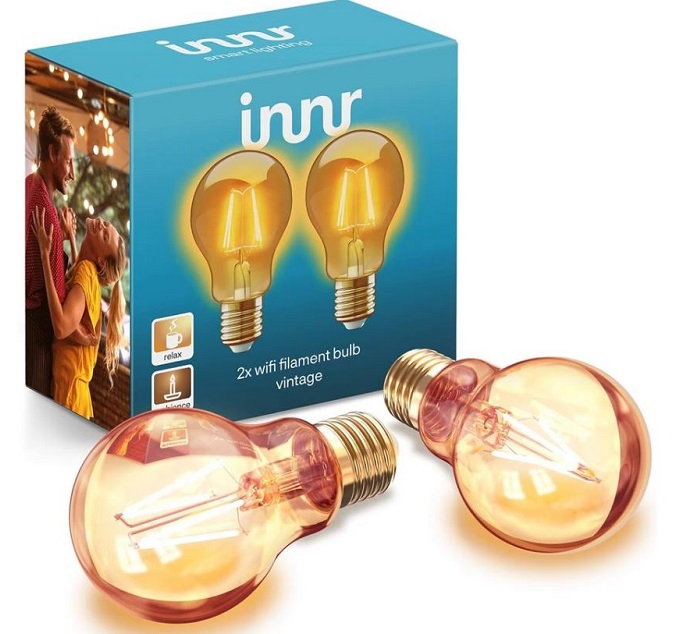 Innr Lighting LED žárovka Innr Filament Bulb Vintage / 2 ks / Wi-Fi / E27 / teplá bílá Varianta: ivi1