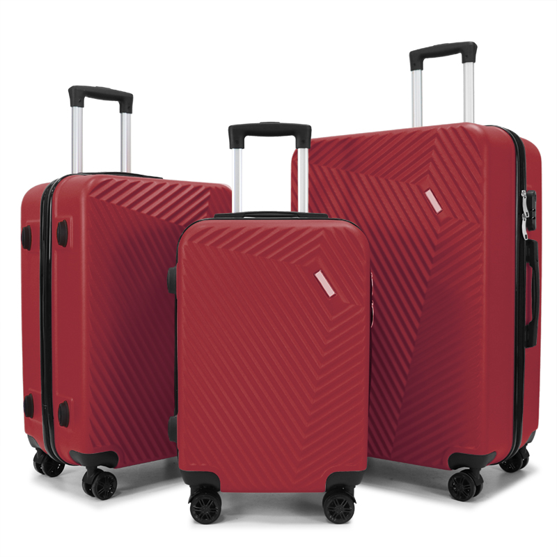 3dílná sada cestovních kufrů BestBerg BBL-106CH / 48, 70, 104 l / ABS / cherry Varianta: ivi0