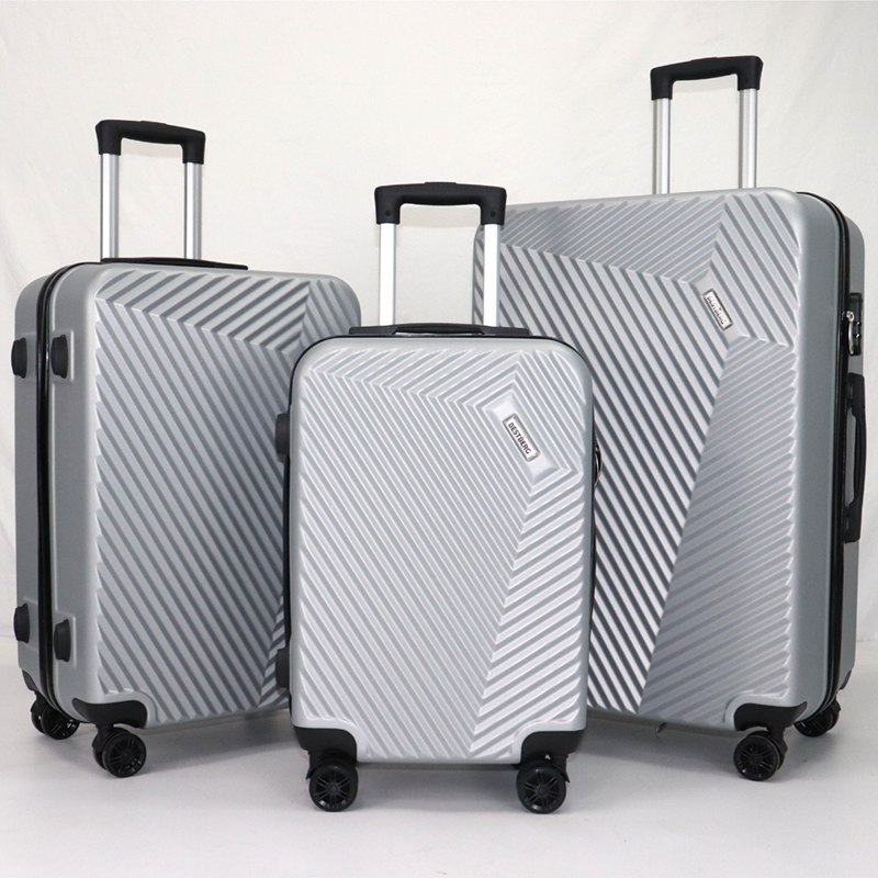 3dílná sada cestovních kufrů BestBerg BBL-106S / 48, 70, 104 l / ABS / stříbrná Varianta: ivi0