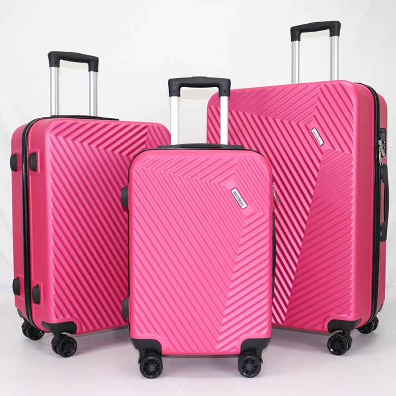 3dílná sada cestovních kufrů BestBerg BBL-106RS / 48, 70, 104 l / ABS / rose Varianta: ivi0