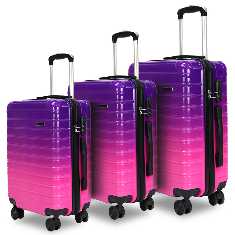 3dílná sada cestovních kufrů BestBerg BBL-176GP / 48, 70, 104 l / ABS+PC / gradientní fialová Varianta: ivi0