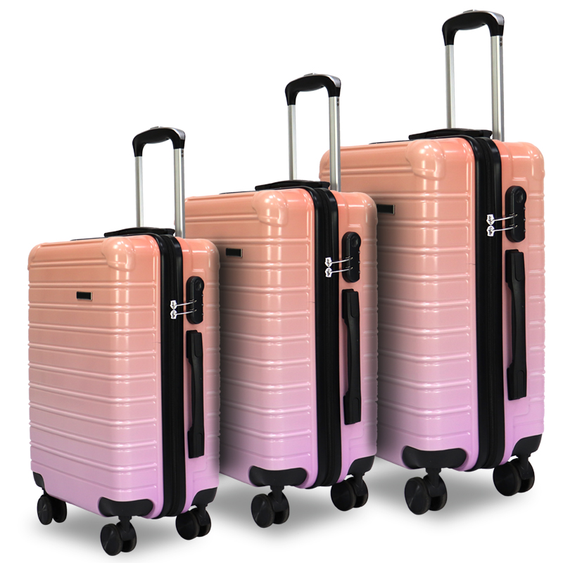 3dílná sada cestovních kufrů BestBerg BBL-176LP / 48, 70, 104 l / ABS+PC / gradientní růžová Varianta: ivi0