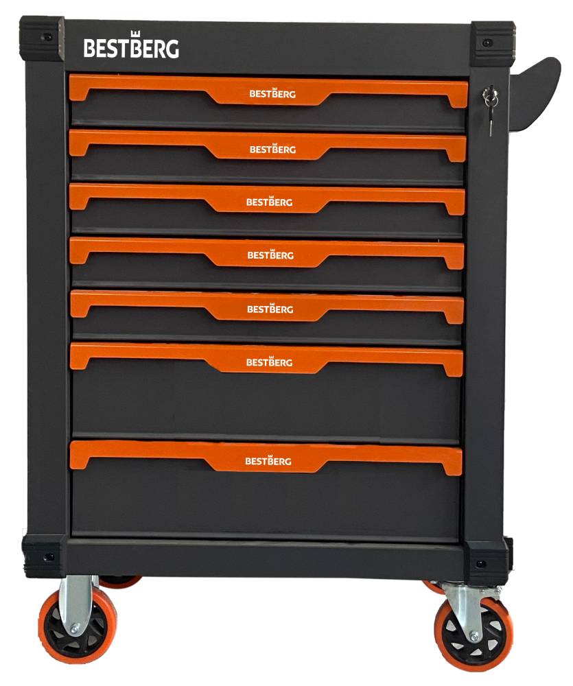 Kovový pojízdný dílenský vozík se 7 šuplíky BestBerg BBTC-701 / SPCC ocel Varianta: ivi0